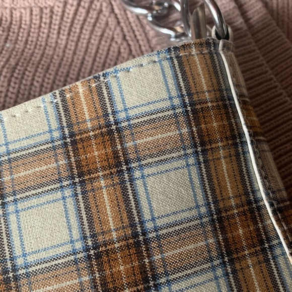 ORANGE YELLOW PLAID SHOULDER BAG - Picture 3 of 5